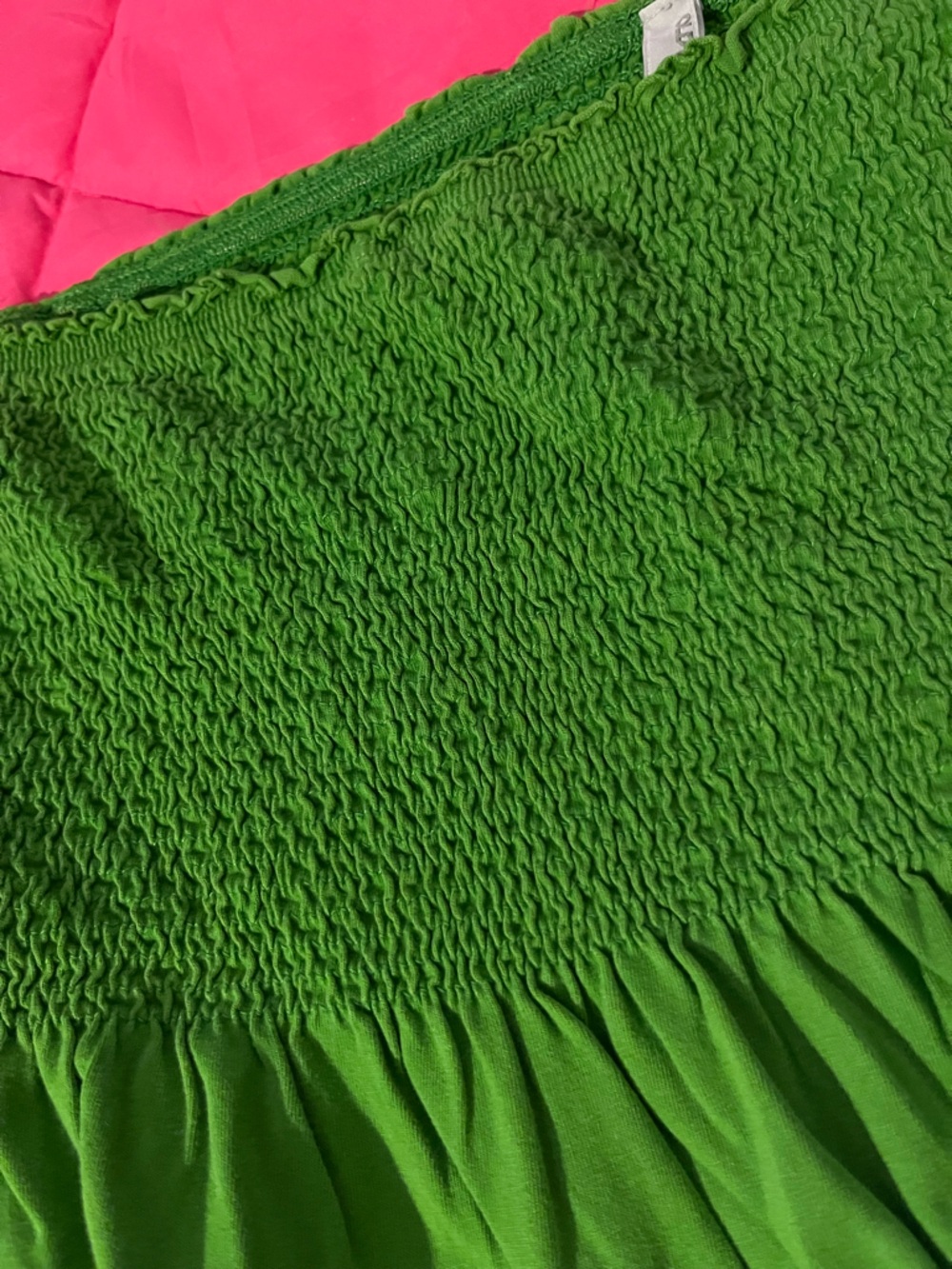 Old Navy Green Strapless Smocked Tube Top - Picture 3 of 3
